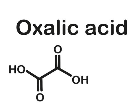 Premium Vector | Chemical structure of oxalic acid.