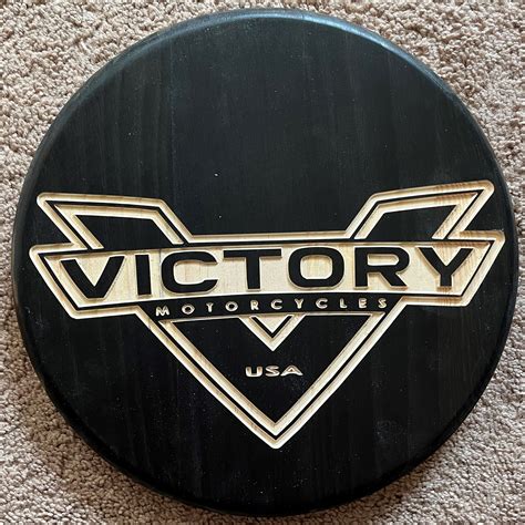 VICTORY MOTORCYCLE NEW LOGO (BLACK) - Heirloom Wood