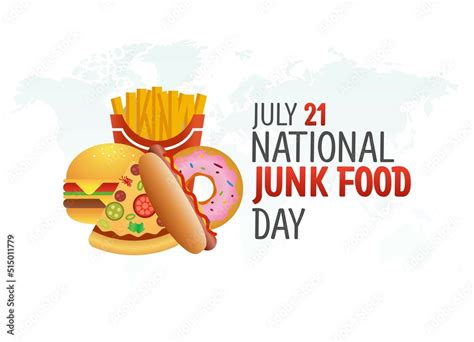 vector graphic of national junk food day good for national junk food day celebration. flat ...