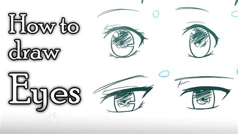 How to draw Anime eyes - 4 different styles [Voice-over Tutorial] - YouTube