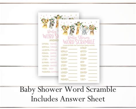 Safari Baby Shower Games Baby Shower Games Printable The | Etsy