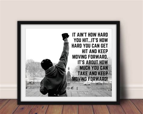 Rocky Balboa Movie Poster Inspirational Art Rocky Balboa Poster Motivational Poster Office ...