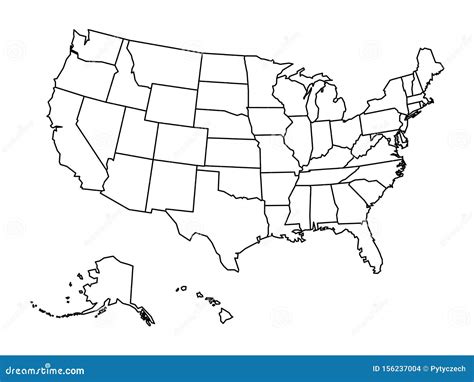 Blank Copy Of United States Map