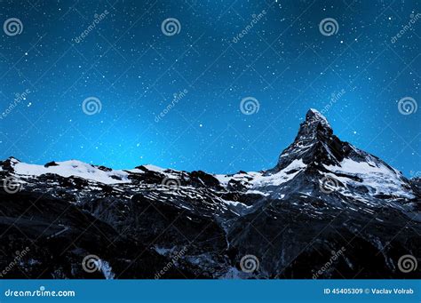 Matterhorn stock image. Image of night, adventure, national - 45405309