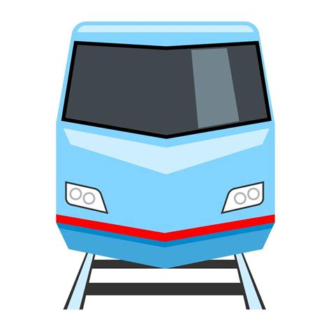 speed train front view flat cartoon isolated 6309075 Vector Art at Vecteezy