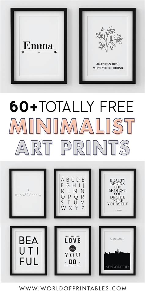 60+ Totally Free Minimalist Wall Art Prints - World of Printables