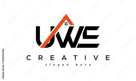 initial UWE letters real estate construction logo vector Stock Vector | Adobe Stock