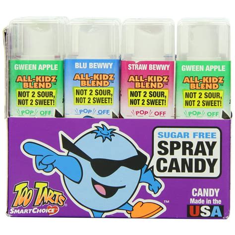 Too Tarts Sugar Free Sour Candy Spray Bottle Assortment (Pack of 12) - Walmart.com - Walmart.com