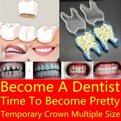 Low Cost Dentist 60pcs/Box Dental Temporary Crowns Front and Back Teeth Crowns Resin Materials ...