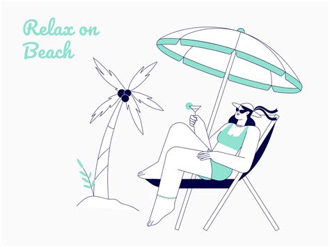 Relax on Beach by Creattie on Dribbble