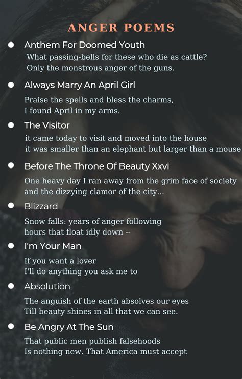 Anger Poems - Best Poems For Anger