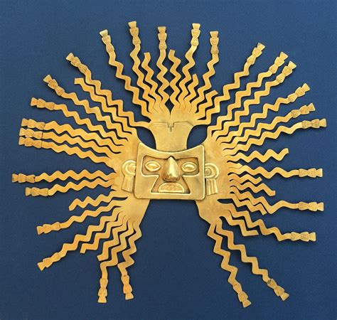 inca sun mask | The Coricanch was covered and filled with gold. In one ...