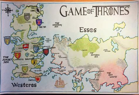 Official Map Of Westeros And Essos - Maps of the World