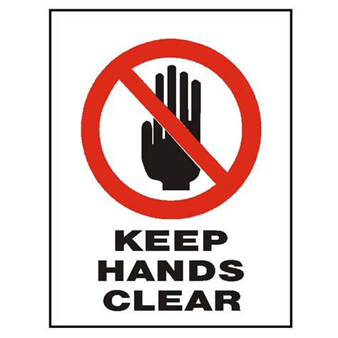 Keep Hands Clear Sign - Banner House