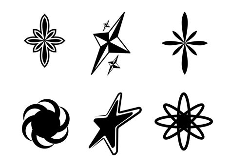 Set Y2K stars and retro futuristic graphic elements . Vector illustration. 17397979 Vector Art ...