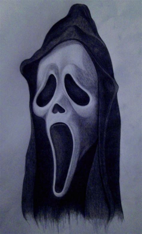 Scream - Ghostface Mask | Horror drawing, Scary drawings, Horror art