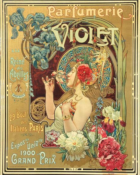 Art Nouveau Printperfumeryvintage Ad Posterworld's Fair Posterfrench Perfume Labelparfumerie ...