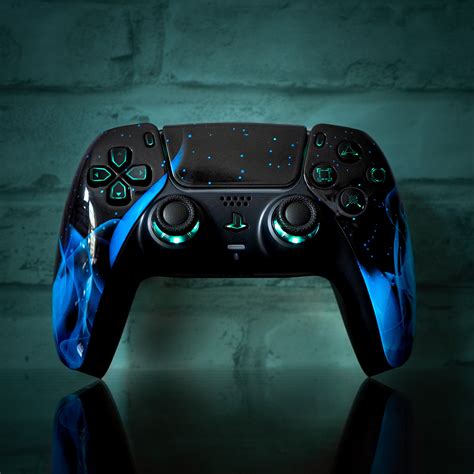 PS5 Controller LED Mod Blue Flame PS5 Custom Wireless Controller Backl ...