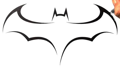 How to Draw Batman Logo - Tribal Tattoo Design Style | Batman drawing, Easy tattoos to draw ...