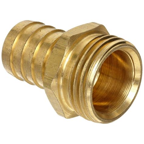 Brass Garden Hose Fitting, Connector, 1/2" Barb x 3/4" Male Hose - Walmart.com - Walmart.com