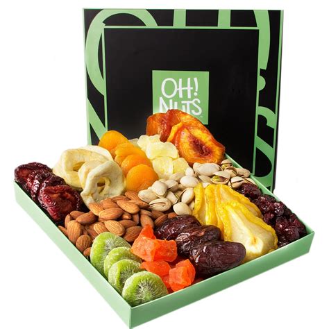 Oh! Nuts Holiday Nut & Dried Fruit Gift Basket • Dried Fruit Gift Baskets & Trays • Bulk Dried ...