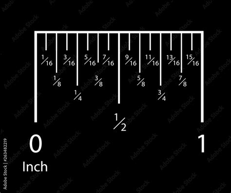 Inch Rulers Inches Measuring Scale Indicator Vector Image | Hot Sex Picture