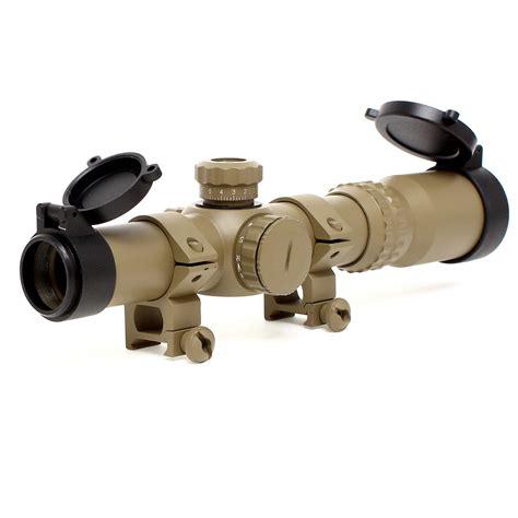 1-4x24 Dual Color Illuminated Mil-Dot Reticle Rifle Scope – The Mercenary Company