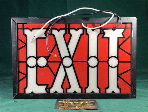 Lighted EXIT Sign, Red & White #17591 | Auctionninja.com