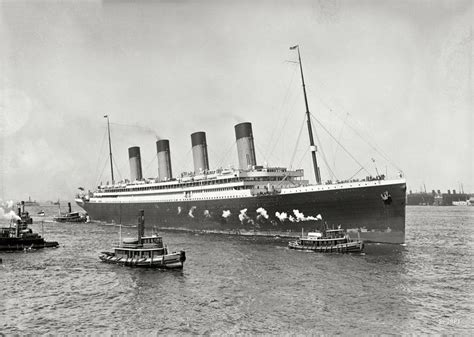 New York. June 21, 1911. "White Star liner S.S. Olympic guided in by ...