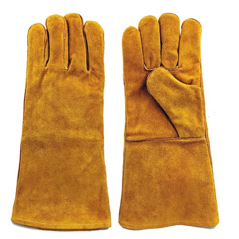 Large Brown Split Leather Welding Gloves-GWG-2102 - The Home Depot