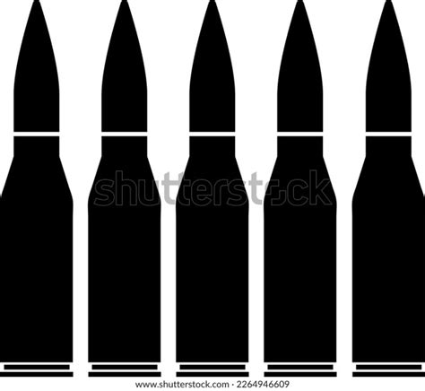 Vector Illustration Set Bullet Silhouette Stock Vector (Royalty Free ...