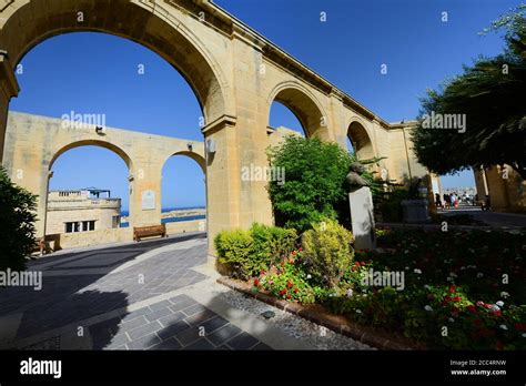 Upper Barrakka Gardens in Valletta, Malta Stock Photo - Alamy