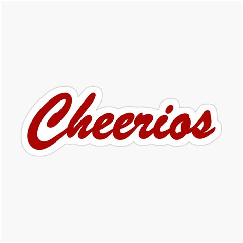 Cheerios Logo Sticker by ohmyguacamole | Glee quotes, Stickers, Cheerios