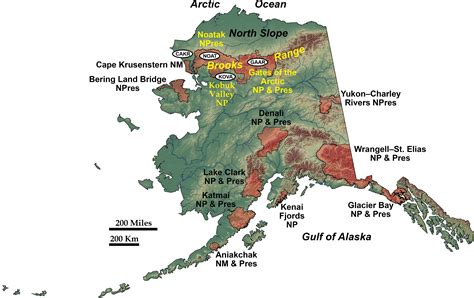 Mountain Ranges In Alaska Map