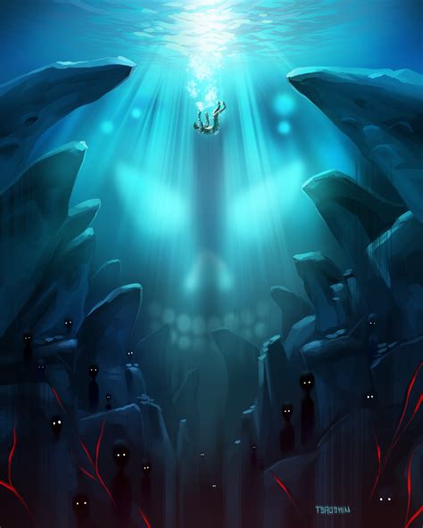 Thalassophobia by TsaoShin on DeviantArt | Treading water, Art, Deviantart