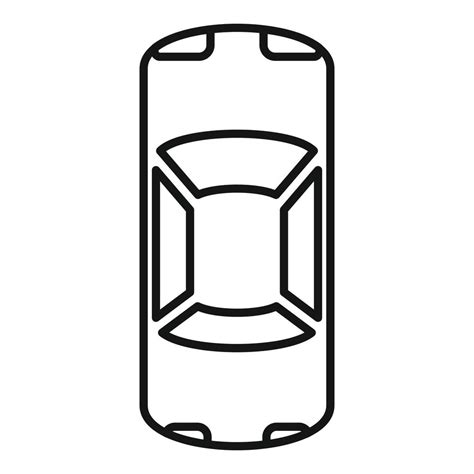 Top view driving car icon, outline style 14677966 Vector Art at Vecteezy