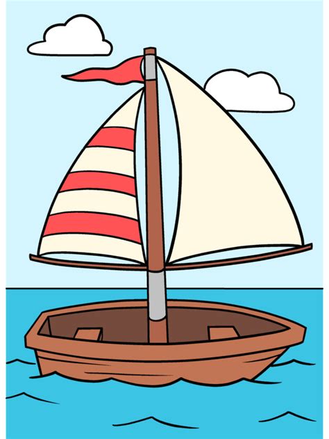 Easy Boat Step-by-Step Tutorial - Easy Drawing Guides