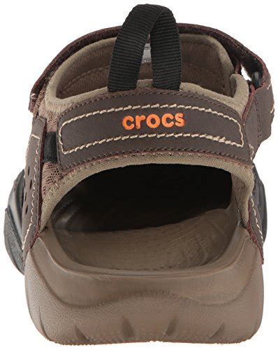 Crocs Men's Swiftwater Leather Fisherman Sandal, Espresso/Walnut, 8 M US | Pricepulse