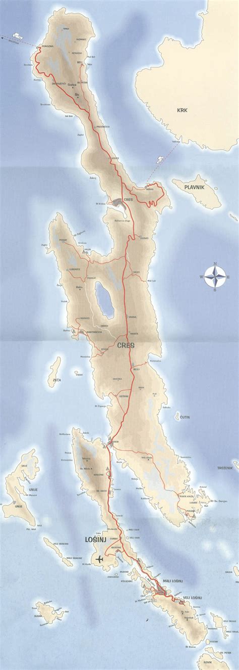 Cres Island Map - cres croatia • mappery