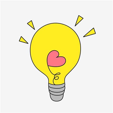 Glowing Light Bulb PNG Picture, Glowing Love Light Bulb Illustration, Bulb Clipart, Love Light ...