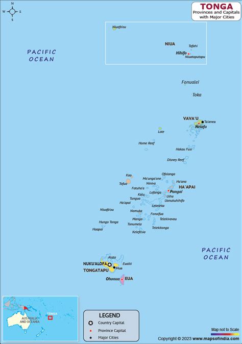 Tonga Map | HD Political Map of Tonga