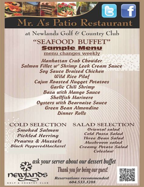 Seafood Buffet Menu Ideas