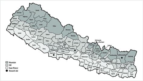 Map Of Nepal With Zones