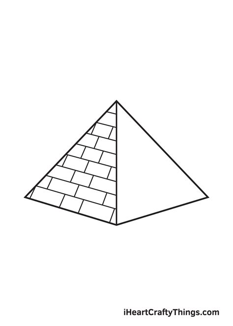 Pyramid Drawing - How To Draw A Pyramid Step By Step