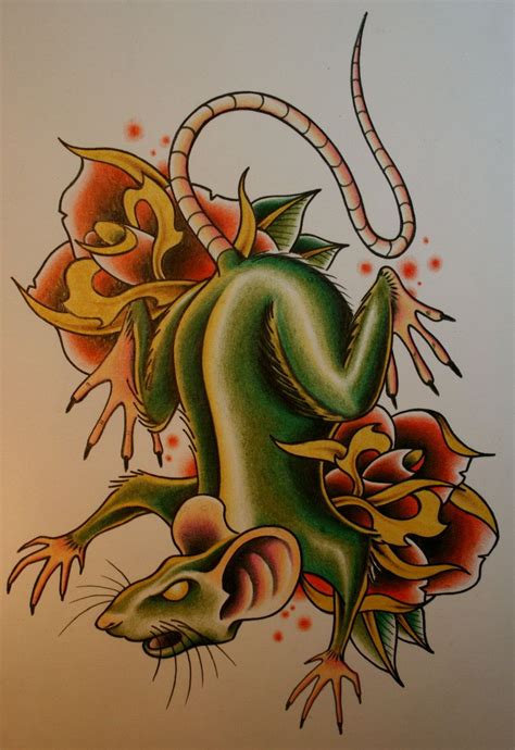 Pin by Miguel Bautista on tattoo1892 | Tattoo design drawings, Rat tattoo, Old school tattoo designs