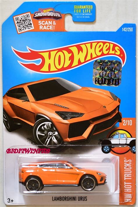 cool Amazing HOT WHEELS 2016 HW HOT TRUCKS LAMBORGHINI URUS #2/10 ORANGE FACTORY SEALED 2017 ...