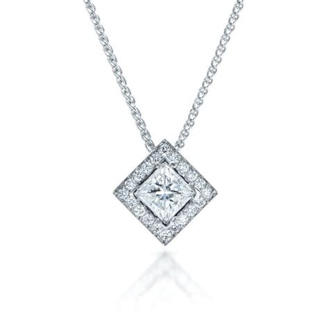 Princess Cut Diamond Pendant #1332 - Seattle Bellevue | Joseph Jewelry