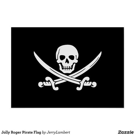 Jolly Roger Pirate Flag Poster | Zazzle | Jolly roger, Jolly roger flag, Pirate flag tattoo