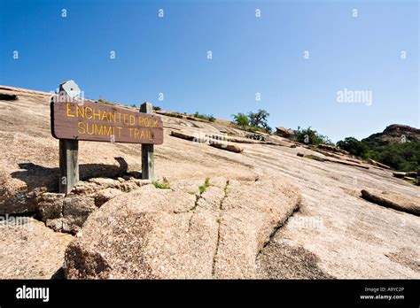 The summit trail at Enchanted Rock State Natural Area Fredericksburg Texas Stock Photo - Alamy