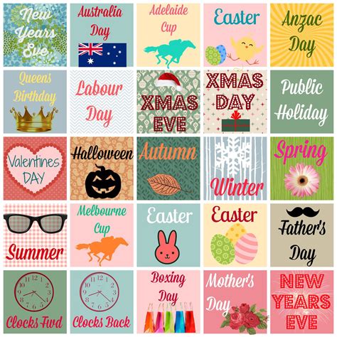 Free Printable Planner/Diary Stickers {Australian Occasions, Holidays & Observances} | Free ...